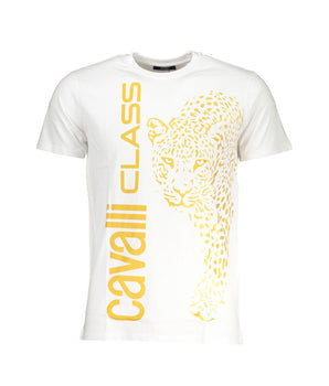 Cavalli Class White Cotton T-Shirt