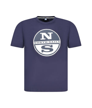 North Sails Blue Cotton Men T-Shirt