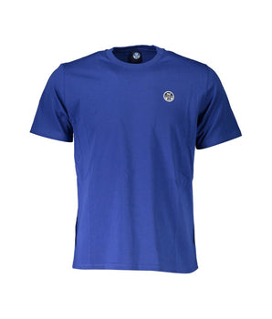 North Sails Blue Cotton Men T-Shirt