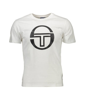 Sergio Tacchini White Cotton Men T-Shirt
