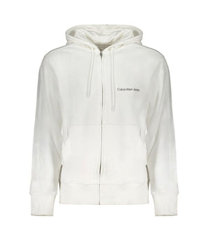 Calvin Klein White Cotton Men's Hooded Sweater