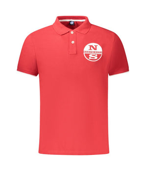 North Sails Red Cotton Men Polo Shirt