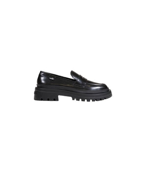 Zapato plano de polietileno negro Love Moschino