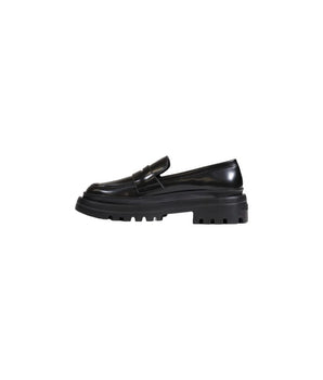 Zapato plano de polietileno negro Love Moschino