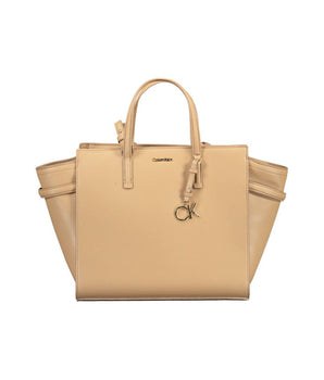 Calvin Klein Beige Polyester Women Handbag