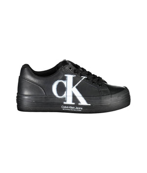 Calvin Klein Black Leather Women Sneaker