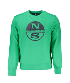 North Sails Green Cotton Men Sweater