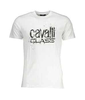 Cavalli Class White Cotton T-Shirt