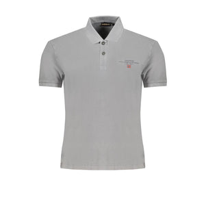 Napapijri Brown Cotton Men Polo Shirt