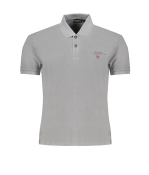 Napapijri Brown Cotton Men Polo Shirt
