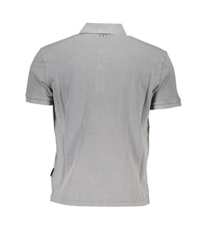 Napapijri Brown Cotton Men Polo Shirt