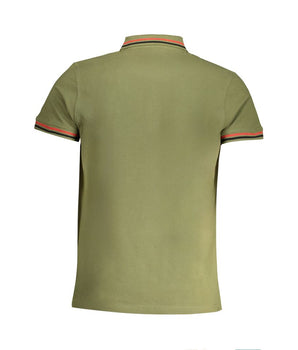 Cavalli Class Green Cotton Polo Shirt