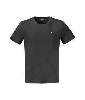 Tommy Hilfiger Black Cotton Men TShirt