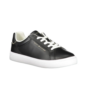 Tommy Hilfiger Black Leather Women Sneaker