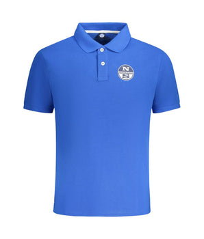North Sails Blue Cotton Men Polo Shirt