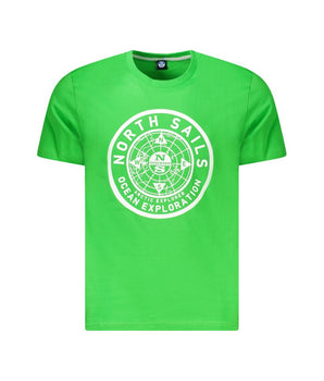North Sails Green Cotton Men T-Shirt