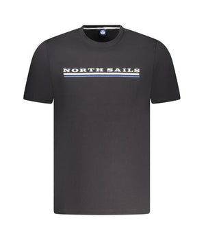 North Sails Black Cotton Men T-Shirt