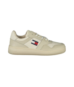Tommy Hilfiger Beige Leather Men Sneaker