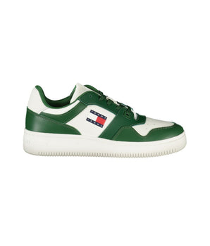 Tommy Hilfiger Green Leather Men Sneaker