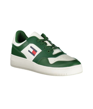 Tommy Hilfiger Green Leather Men Sneaker