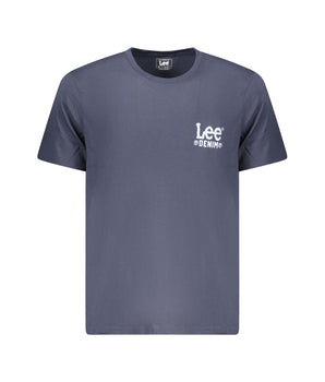 Lee Blue Cotton Men T-Shirt