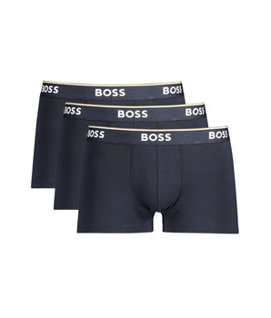 Hugo Boss Blue Cotton Men Boxer Underwear