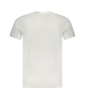 Cavalli Class White Cotton Men T-Shirt