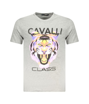 Cavalli Class Brown Cotton Men T-Shirt