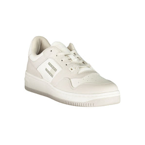 Tommy Hilfiger Men's White Leather Sneakers