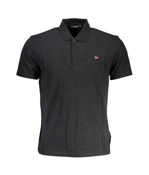 Napapijri Black Cotton Men Polo Shirt