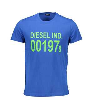 Diesel Blue Cotton Men T-Shirt