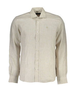 North Sails Beige Linen Men Shirt
