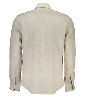 North Sails Beige Linen Men Shirt