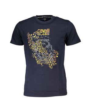 Cavalli Class Blue Cotton Men T-Shirt
