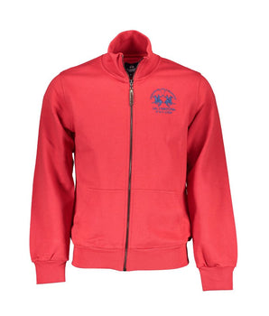 La Martina Red Cotton Men Sweater