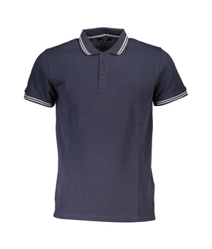 Cavalli Class Blue Cotton Men Polo Shirt