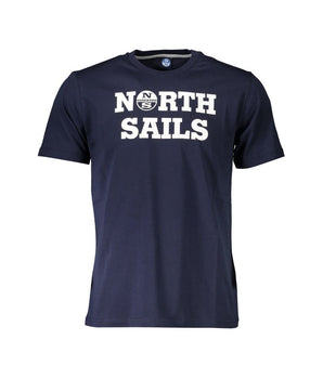 North Sails Blue Cotton Men T-Shirt