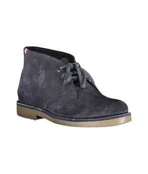 U.S. POLO ASSN. Blue Leather Mens Ankle Boot