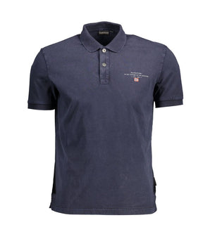 Napapijri Blue Cotton Men Polo Shirt
