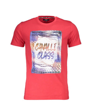 Cavalli Class Red Cotton Men T-Shirt