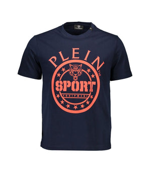 Plein Sport Blue Cotton Men T-Shirt