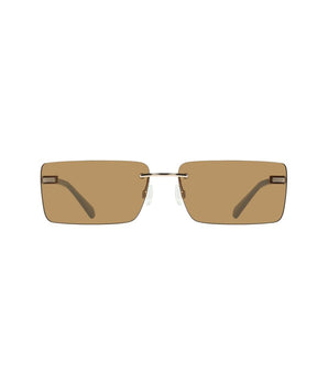 Calvin Klein Beige Metal Women Sunglass