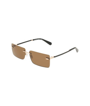 Calvin Klein Beige Metal Women Sunglass
