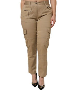 Pantalones cargo cónicos de algodón marrón de Dolce &amp; Gabbana