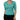 Dolce & Gabbana Aqua Blue Silk Short Sleeves Square Neck Top