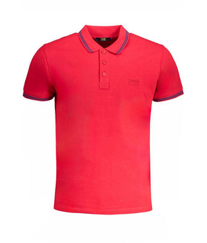Cavalli Class Red Cotton Polo Shirt