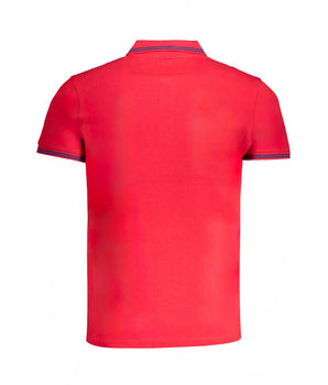 Cavalli Class Red Cotton Polo Shirt