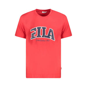 Fila Red Cotton Men T-Shirt