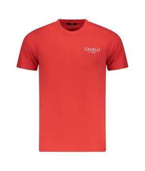 Cavalli Class Red Cotton Men T-Shirt