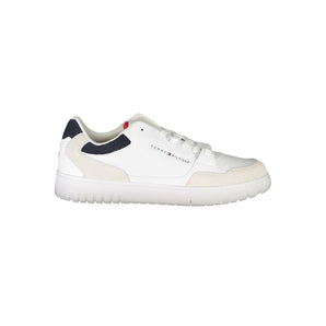 Tommy Hilfiger Men's White Leather Sneakers